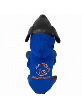 ALL Star Dogs Boise State University Broncos Dog Hoodie Shirt Blue Size Small